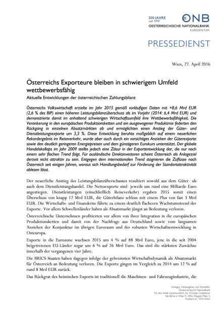 OeNB: Österreichs Exporteure wettbewerbsfähig, Seite 1/4, komplettes Dokument unter http://boerse-social.com/static/uploads/file_958_oenb_osterreichs_exporteure_wettbewerbsfahig.pdf (27.04.2016) 