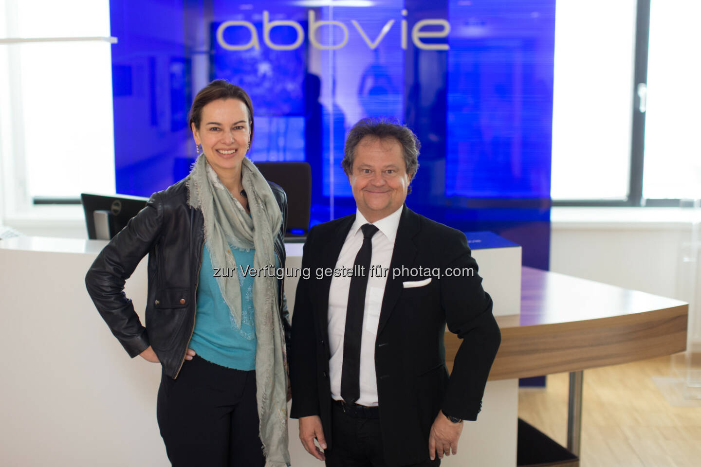 Sophie Karmasin (Familienministerin), Ingo Raimon (General Manager AbbVie Österreich) : Wiener Töchtertag bei Biopharma Unternehmen AbbVie :  Fotocredit: AbbVie/Almasan