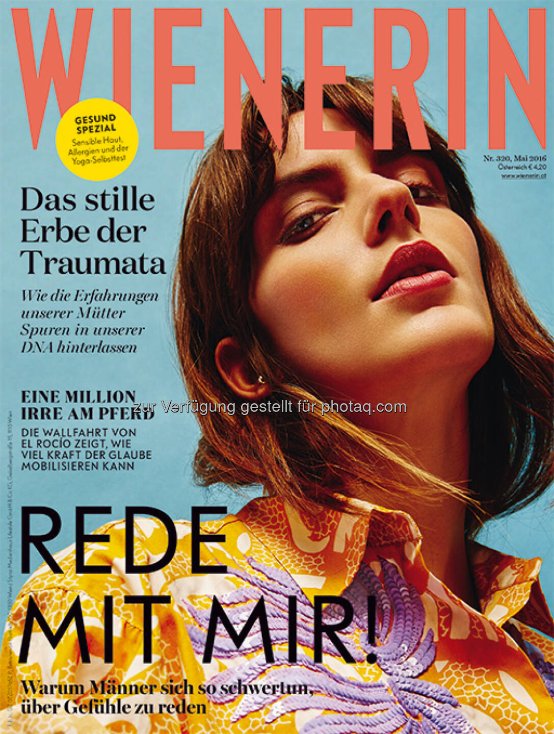 Cover der Maiausgabe : Neu im Mai: Die „Wienerin“ präsentiert sich in frischer Aufmachung : Fotocredit: Wienerin/Gavrich