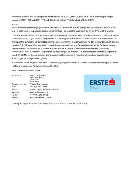 Erste Group Q1 2016, Seite 2/2, komplettes Dokument unter http://boerse-social.com/static/uploads/file_1003_erste_group_q1_2016.pdf (04.05.2016) 