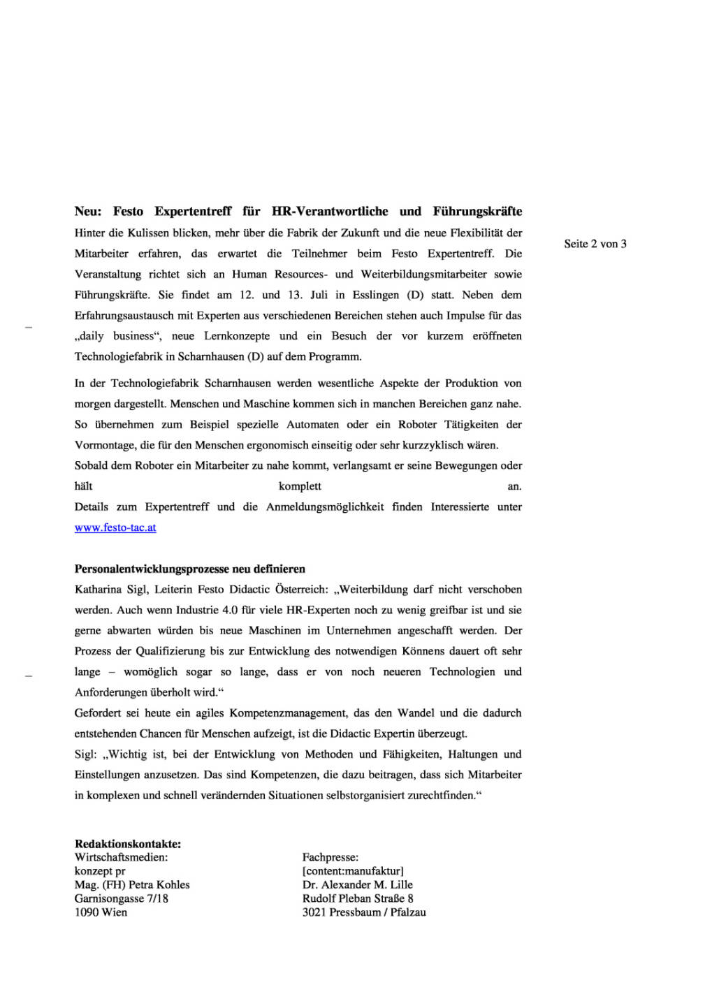 Festo Didactic: Industrie 4.0 verlangt nach neuen Lernmethoden und virtuellen Lernwelten, Seite 2/3, komplettes Dokument unter http://boerse-social.com/static/uploads/file_1009_festo_didactic_industrie_40_verlangt_nach_neuen_lernmethoden_und_virtuellen_lernwelten.pdf