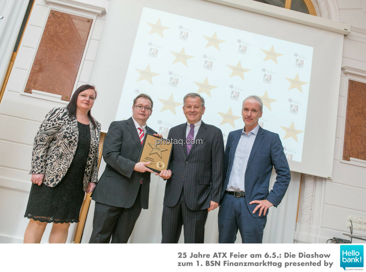 Eduard Zehetner wird in die Hall of Fame (Class of 2016) des Wiener Kapitalmarkts aufgenommen: Yvette Rosinger, Gregor Rosinger, Eduard Zehetner, Christian Drastil http://boerse-social.com/hall-of-fame