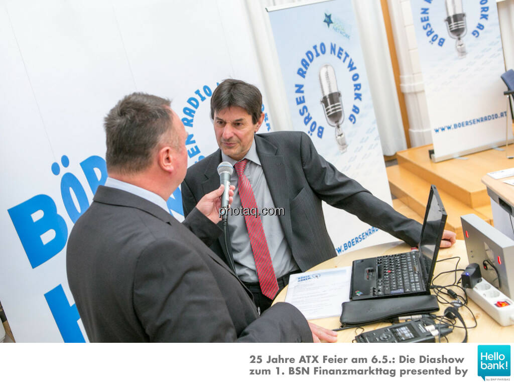 Peter Heinrich, Peter Brezinschek für http://www.boersenradio.at, © Martina Draper/photaq (07.05.2016) 