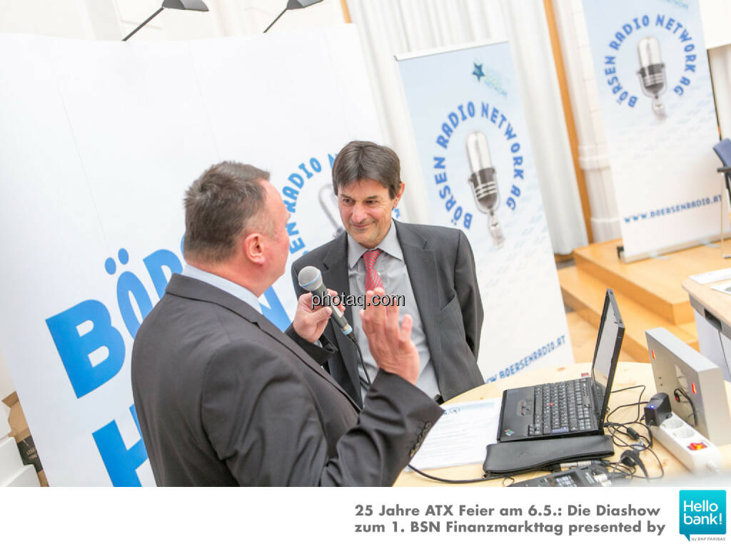 Peter Heinrich, Peter Brezinschek für http://www.boersenradio.at, © Martina Draper/photaq (07.05.2016) 