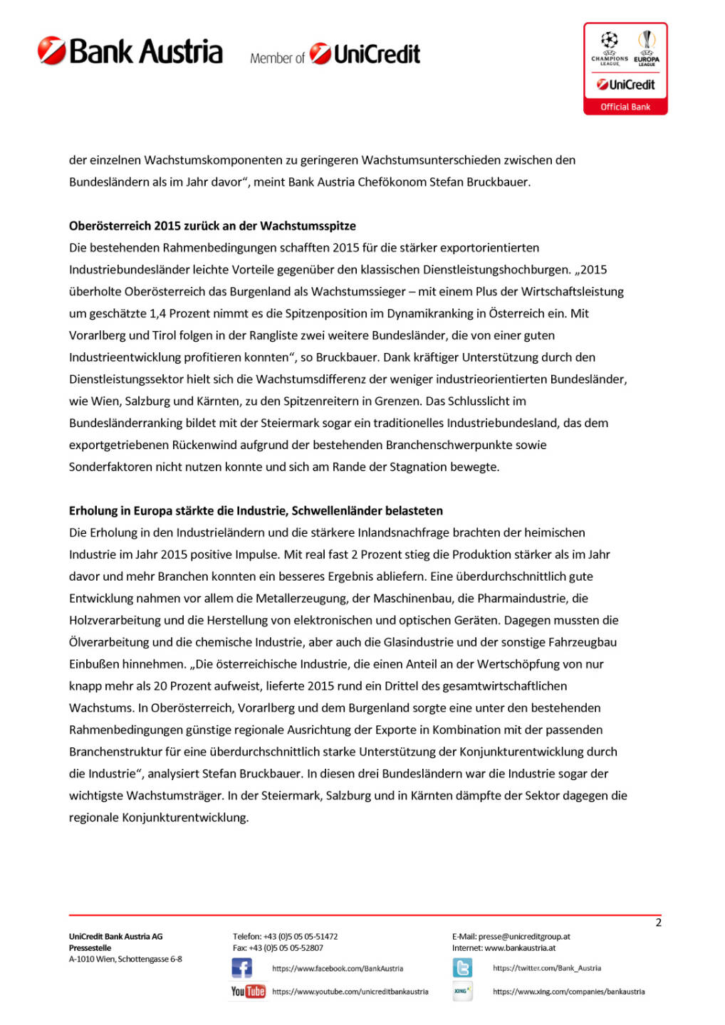 Bank Austria: Konjunkturerholung in &Ouml;sterreichs Bundesl&auml;ndern, Seite 2/6, komplettes Dokument unter http://boerse-social.com/static/uploads/file_1020_bank_austria_konjunkturerholung_in_osterreichs_bundeslandern.pdf