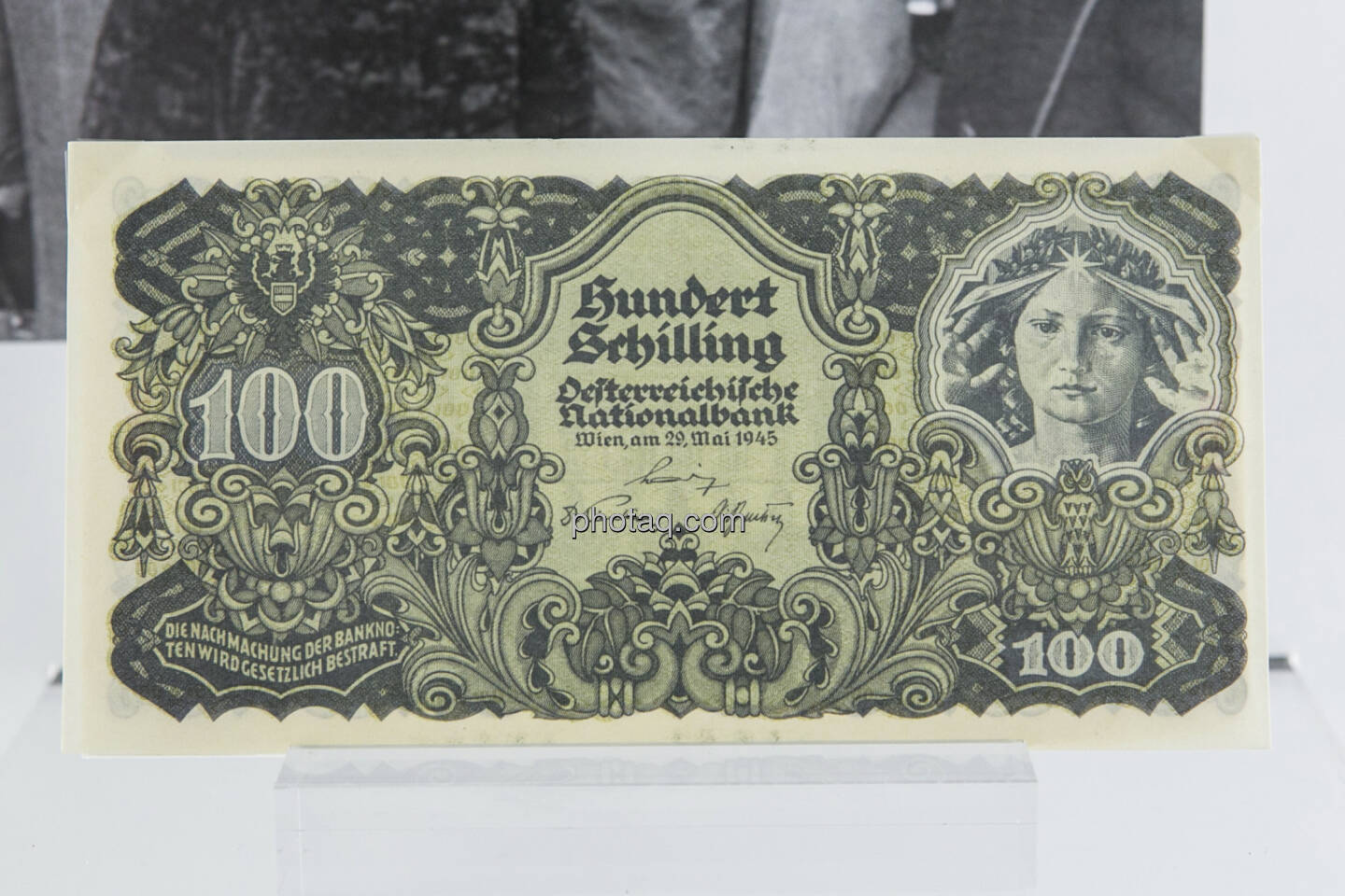 100-Schilling-Note aus dem Jahr 1945