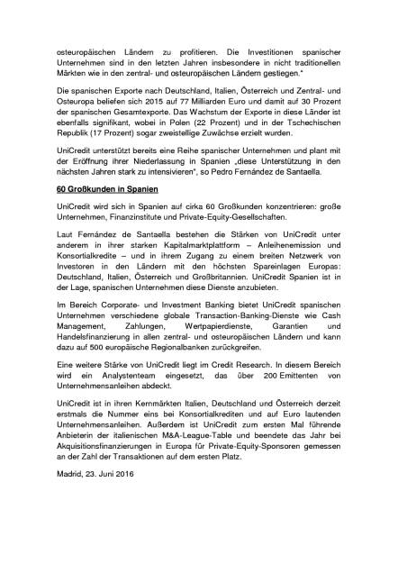 UniCredit eröffnet Niederlassung in Spanien, Seite 2/3, komplettes Dokument unter http://boerse-social.com/static/uploads/file_1095_unicredit_eroffnet_niederlassung_in_spanien.pdf (23.05.2016) 