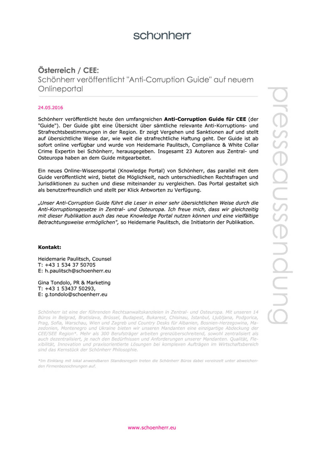 Sch&ouml;nherr ver&ouml;ffentlicht Anti-Corruption Guide auf neuem Onlineportal, Seite 1/1, komplettes Dokument unter http://boerse-social.com/static/uploads/file_1103_schonherr_veroffentlicht_anti-corruption_guide_auf_neuem_onlineportal.pdf