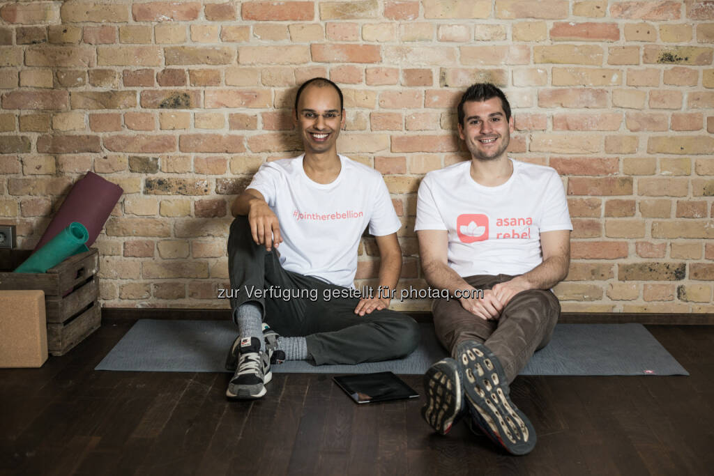 Robin Pratap und Pascal Klein (Gründer von Asana Rebel) : Asana Rebel – die Yoga-App für das moderne Leben : Fotocredit: Asana Rebel, © Aussender (25.05.2016) 