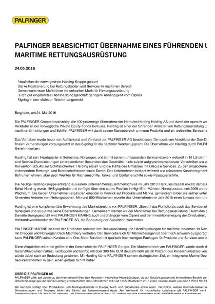 Palfinger: Übernahme von Harding-Gruppe geplant, Seite 1/1, komplettes Dokument unter http://boerse-social.com/static/uploads/file_1105_palfinger_ubernahme_von_harding-gruppe_geplant.pdf (25.05.2016) 