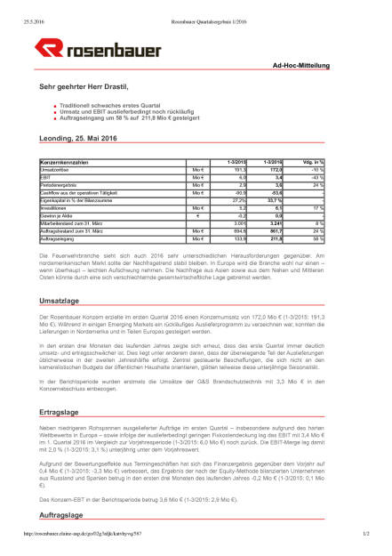 Rosenbauer Q1 2016, Seite 1/2, komplettes Dokument unter http://boerse-social.com/static/uploads/file_1108_rosenbauer_q1_2016.pdf (25.05.2016) 