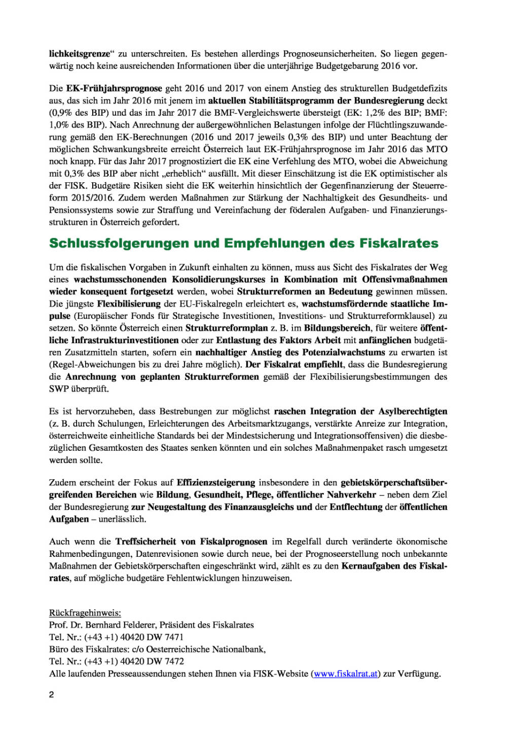 Fiskalrat: „Budgetpfad Österreichs vor dem Hintergrund der EU-Fiskalregeln, Seite 2/2, komplettes Dokument unter http://boerse-social.com/static/uploads/file_1123_fiskalrat_budgetpfad_osterreichs_vor_dem_hintergrund_der_eu-fiskalregeln.pdf