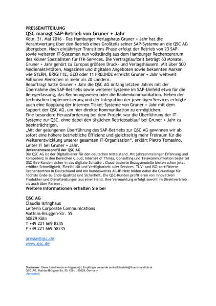 QSC managt SAP-Betrieb von Gruner + Jahr, Seite 1/1, komplettes Dokument unter http://boerse-social.com/static/uploads/file_1144_qsc_managt_sap-betrieb_von_gruner_jahr.pdf (31.05.2016) 