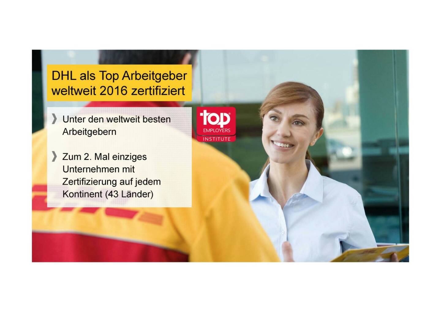 Deutsche Post - DHL als Top Arbeitgeber