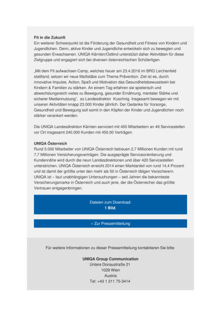 Uniqa Landesdirektion Kärnten/Osttirol klare Nummer eins, Seite 3/4, komplettes Dokument unter http://boerse-social.com/static/uploads/file_1170_uniqa_landesdirektion_karntenosttirol_klare_nummer_eins.pdf (06.06.2016) 