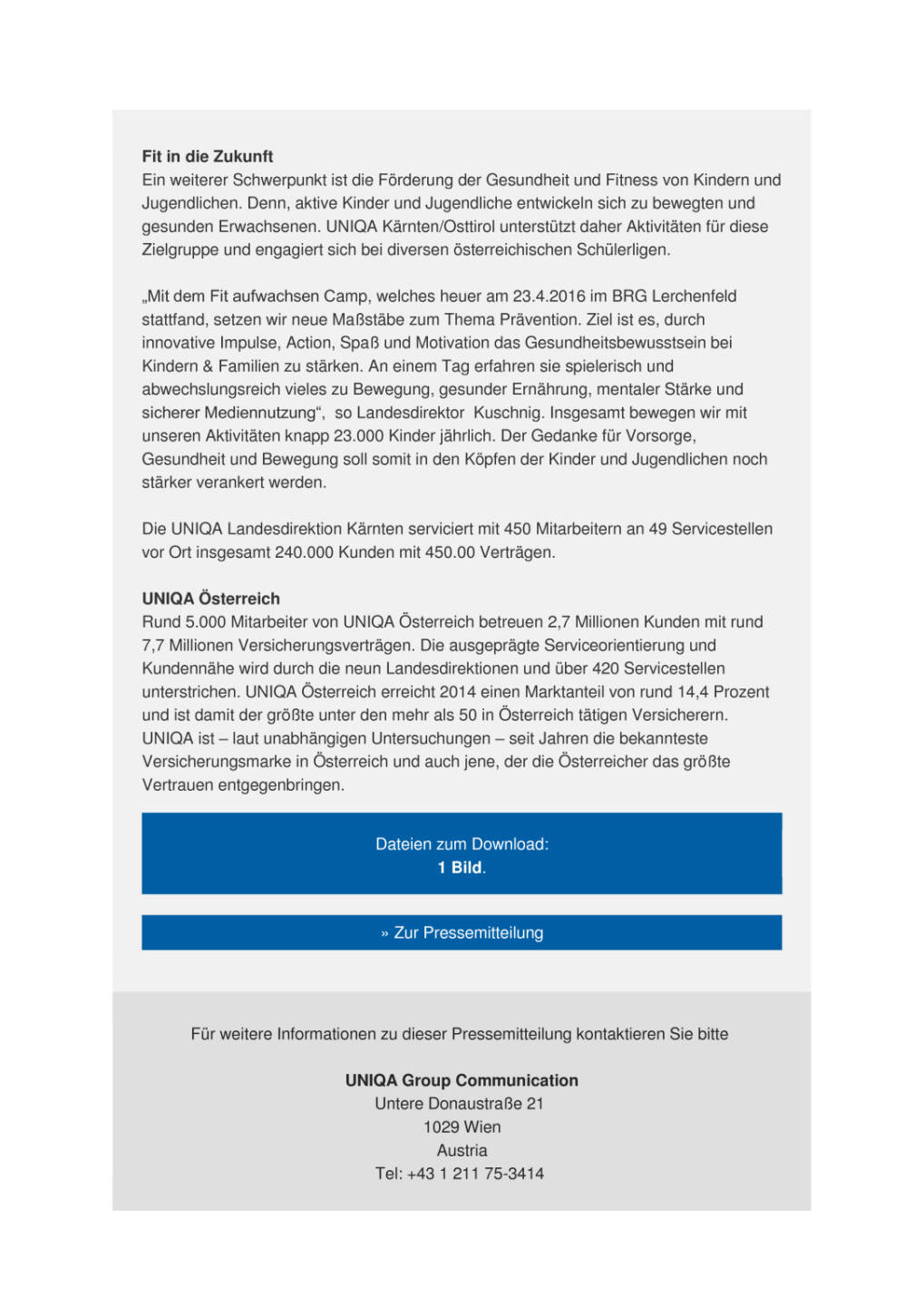 Uniqa Landesdirektion Kärnten/Osttirol klare Nummer eins, Seite 3/4, komplettes Dokument unter http://boerse-social.com/static/uploads/file_1170_uniqa_landesdirektion_karntenosttirol_klare_nummer_eins.pdf