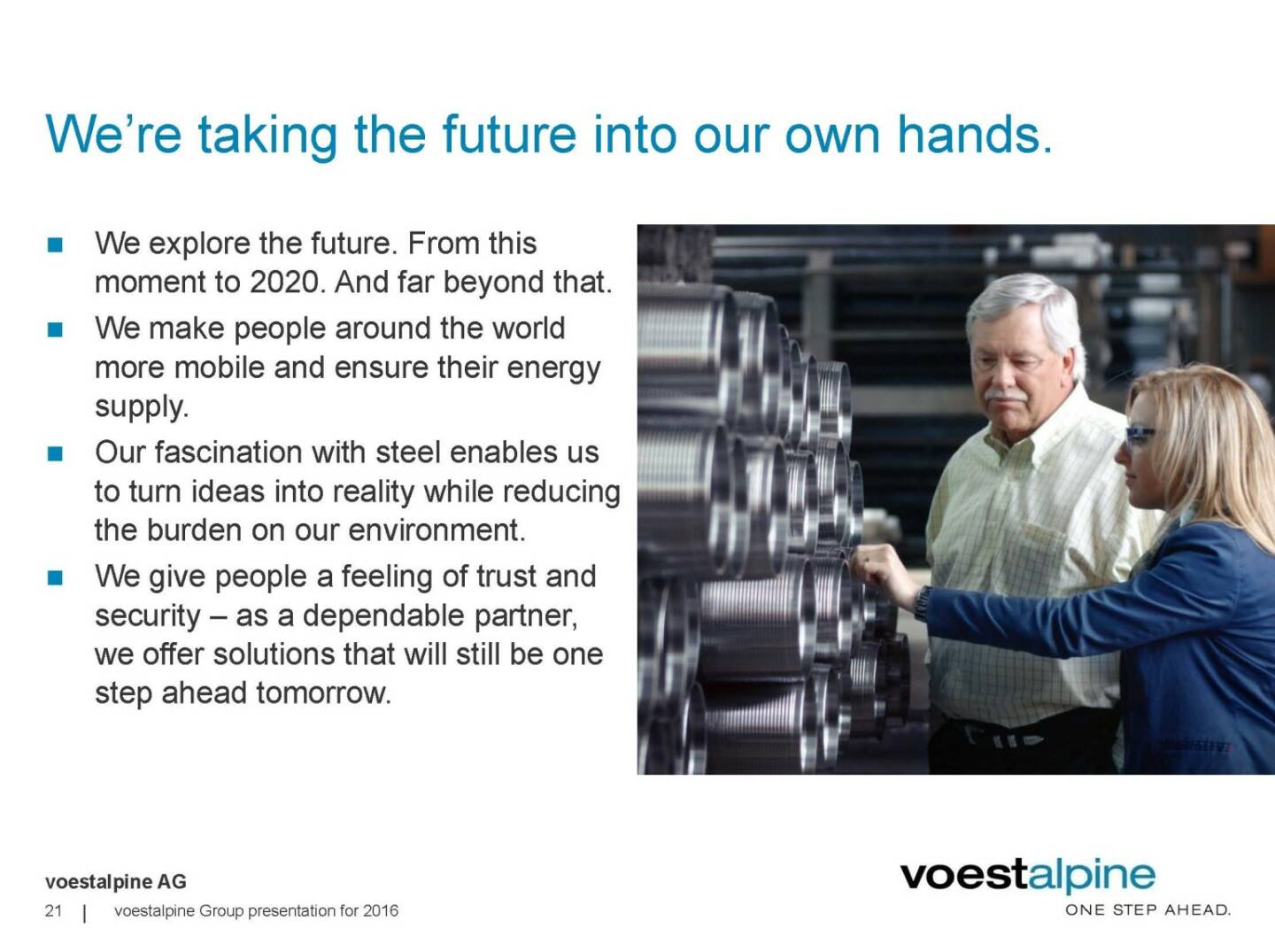 voestalpine - We're taking the future into our hands