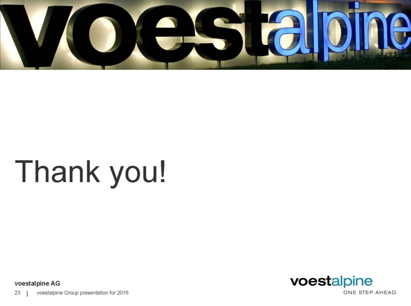 voestalpine - Thank you