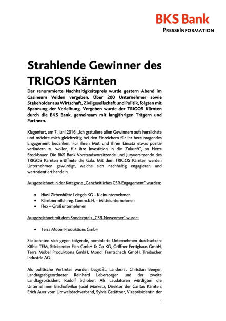 Trigos Kärnten, Seite 1/4, komplettes Dokument unter http://boerse-social.com/static/uploads/file_1181_trigos_karnten.pdf (07.06.2016) 