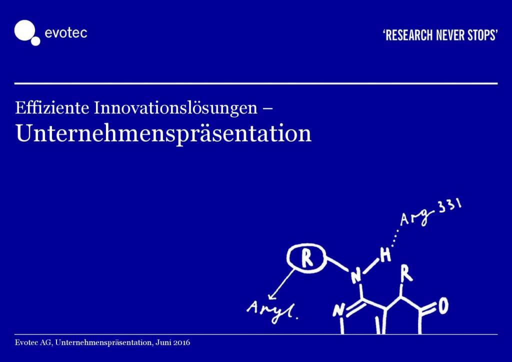 Evotec Unternehmenspräsentation 2016 (07.06.2016) 