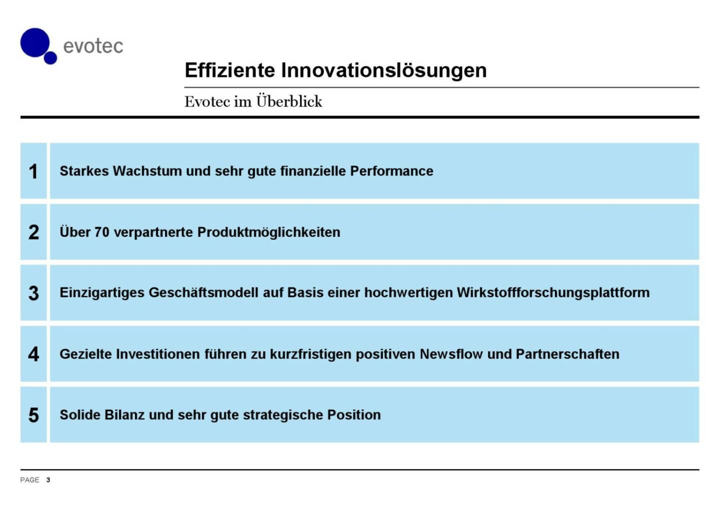 Evotec - Effiziente Innovationslösungen