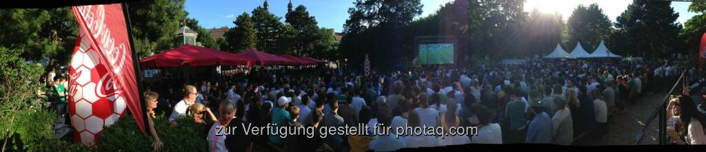 Salettl im Alten AKH am Campus der Universität Wien : Live Übertragung aller Fußball-EM Spiele im Salettl im Alten AKH am Campus der Universität Wien : Fotocredit: Magmag Events & Promotion GmbH./Schlossko, © Aussendung (08.06.2016) 