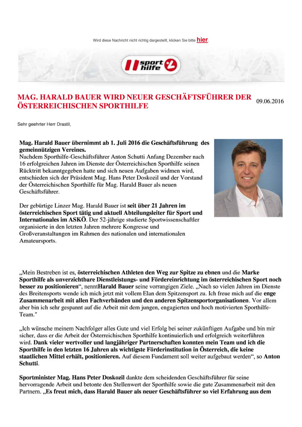 &Ouml;sterreichische Sporthilfe: Harald Bauer wird neuer Gesch&auml;ftsf&uuml;hrer, Seite 1/2, komplettes Dokument unter http://boerse-social.com/static/uploads/file_1190_osterreichische_sporthilfe_harald_bauer_wird_neuer_geschaftsfuhrer.pdf