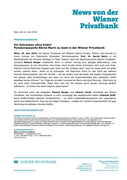 Wiener Privatbank: Pensionsexperte Bernd Marin: Ein Schrecken ohne Ende?, Seite 1/1, komplettes Dokument unter http://boerse-social.com/static/uploads/file_1194_wiener_privatbank_pensionsexperte_bernd_marin_ein_schrecken_ohne_ende.pdf (10.06.2016) 