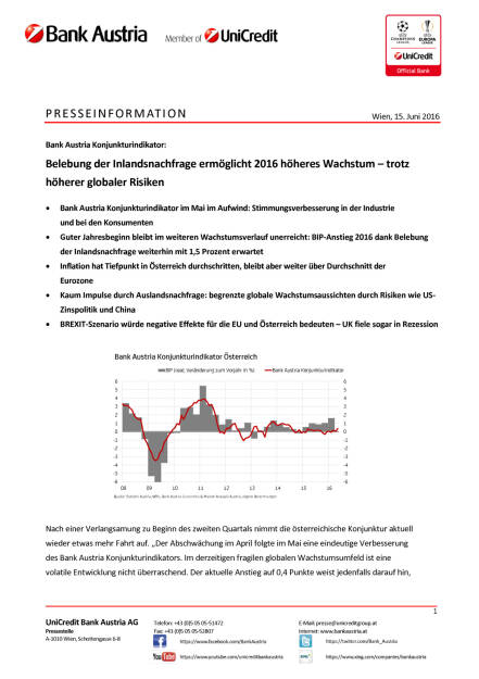 Bank Austria: Belebung der Inlandsnachfrage ermöglicht 2016 höheres Wachstum, Seite 1/5, komplettes Dokument unter http://boerse-social.com/static/uploads/file_1217_bank_austria_belebung_der_inlandsnachfrage_ermoglicht_2016_hoheres_wachstum.pdf (15.06.2016) 