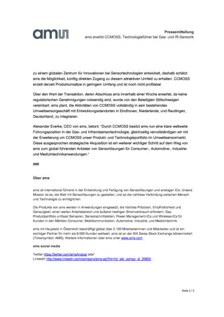 Ams weltweit führender Anbieter in der Gas- und Infrarotsensorik, Seite 2/3, komplettes Dokument unter http://boerse-social.com/static/uploads/file_1218_ams_weltweit_führender_anbieter_in_der_gas-_und_infrarotsensorik.pdf (16.06.2016) 