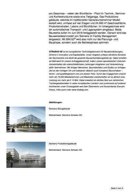 Strabag plant und baut für Siemens in der Schweiz, Seite 2/3, komplettes Dokument unter http://boerse-social.com/static/uploads/file_1233_strabag_plant_und_baut_fur_siemens_in_der_schweiz.pdf (20.06.2016) 