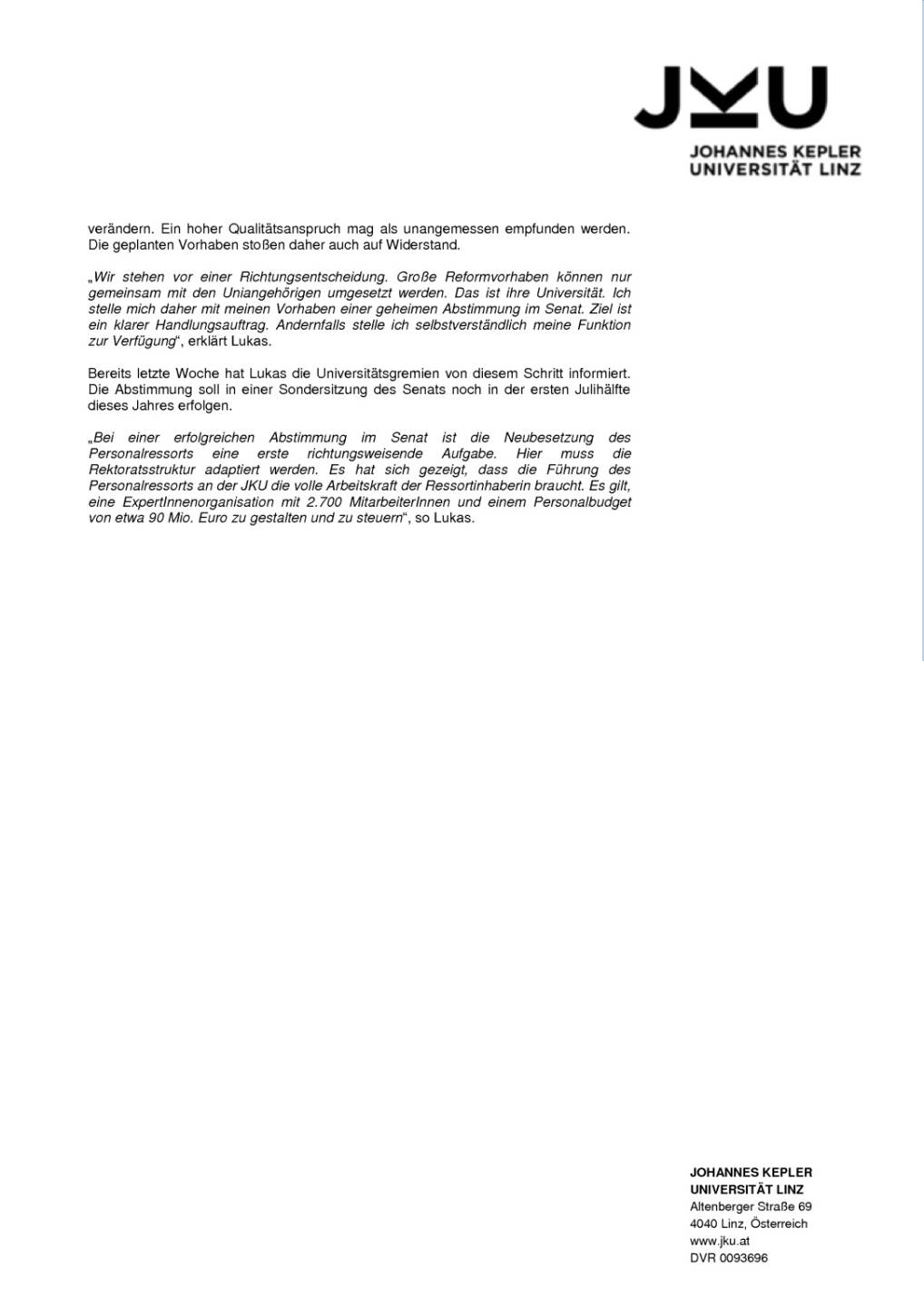Johannes Kepler Universität Linz: Richtungsentscheidung, Seite 2/2, komplettes Dokument unter http://boerse-social.com/static/uploads/file_1236_johannes_kepler_universitat_linz_richtungsentscheidung.pdf
