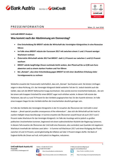 Bank Austria: Brexit-Szenario, Seite 1/3, komplettes Dokument unter http://boerse-social.com/static/uploads/file_1244_bank_austria_brexit-szenario.pdf (21.06.2016) 