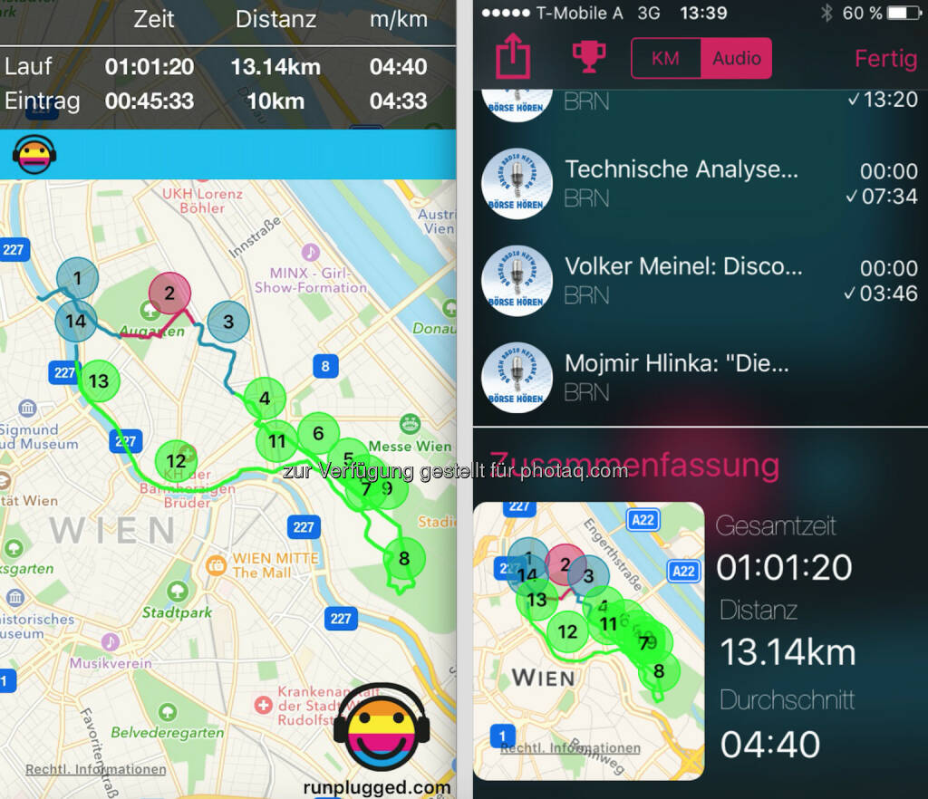 http://www.runplugged.com/app in Map und Audio (21.06.2016) 