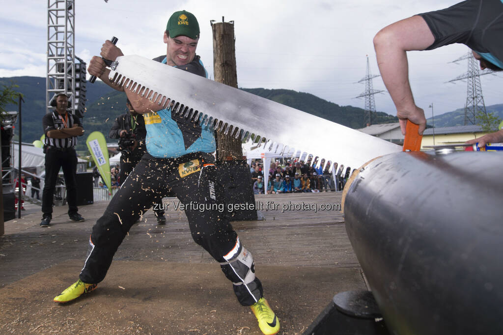 Armin Kugler (Österreichischer Meister im Sportholzfällen) : Staatsmeisterschaft der Stihl Timbersports® Series : Fotocredit: Limex Images/Andreas Schaad/Stihl, © Aussendung (22.06.2016) 