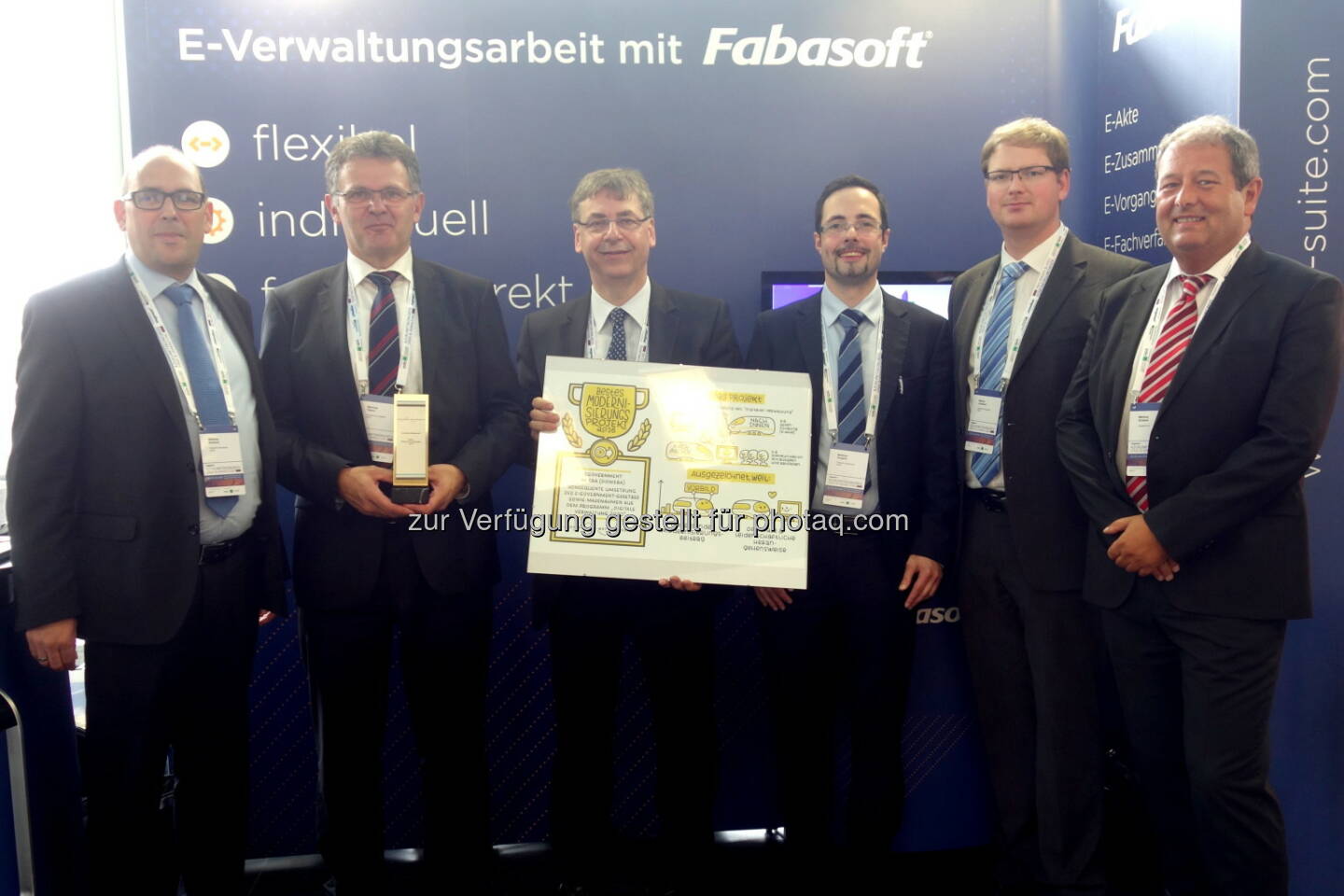 Matthias Wodniok, Manfred Peters (EBA), Reiner Gauchel (EBA), Matthias Hoegner, Markus Leimbach, Markus Schenk : Eisenbahn-Bundesamt und Fabasoft gewinnen 15. eGovernment Wettbewerb : Copyright: Fabasoft