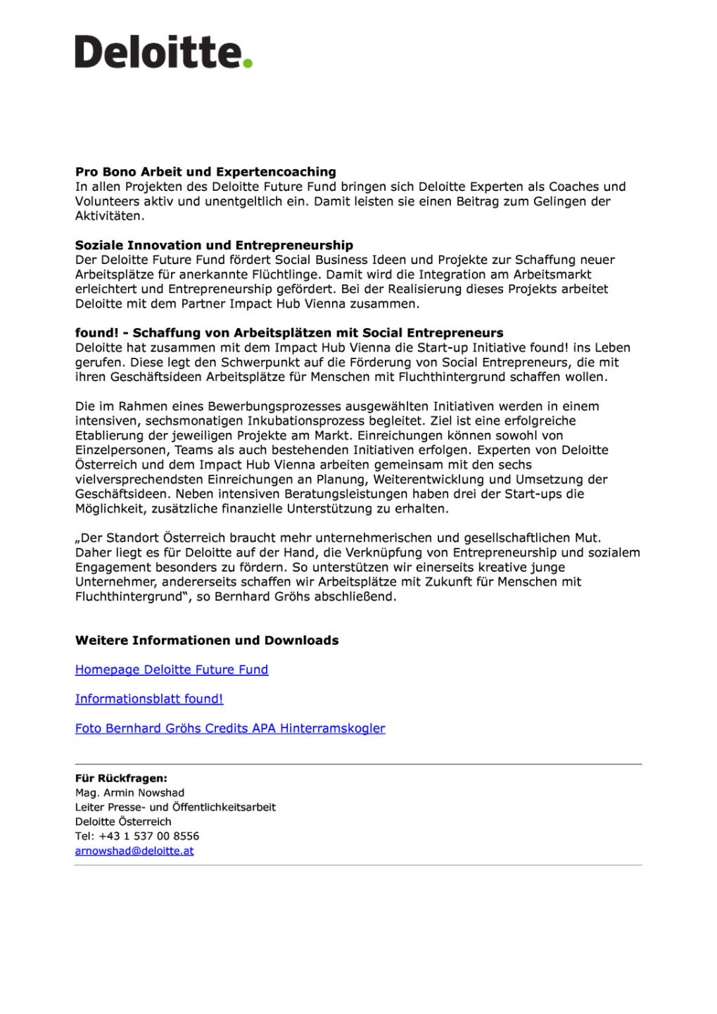 Deloitte Future Fund: 1 Million Euro und 10.000 Arbeitsstunden f&uuml;r soziale Projekte, Seite 2/3, komplettes Dokument unter http://boerse-social.com/static/uploads/file_1263_deloitte_future_fund_1_million_euro_und_10000_arbeitsstunden_fur_soziale_projekte.pdf