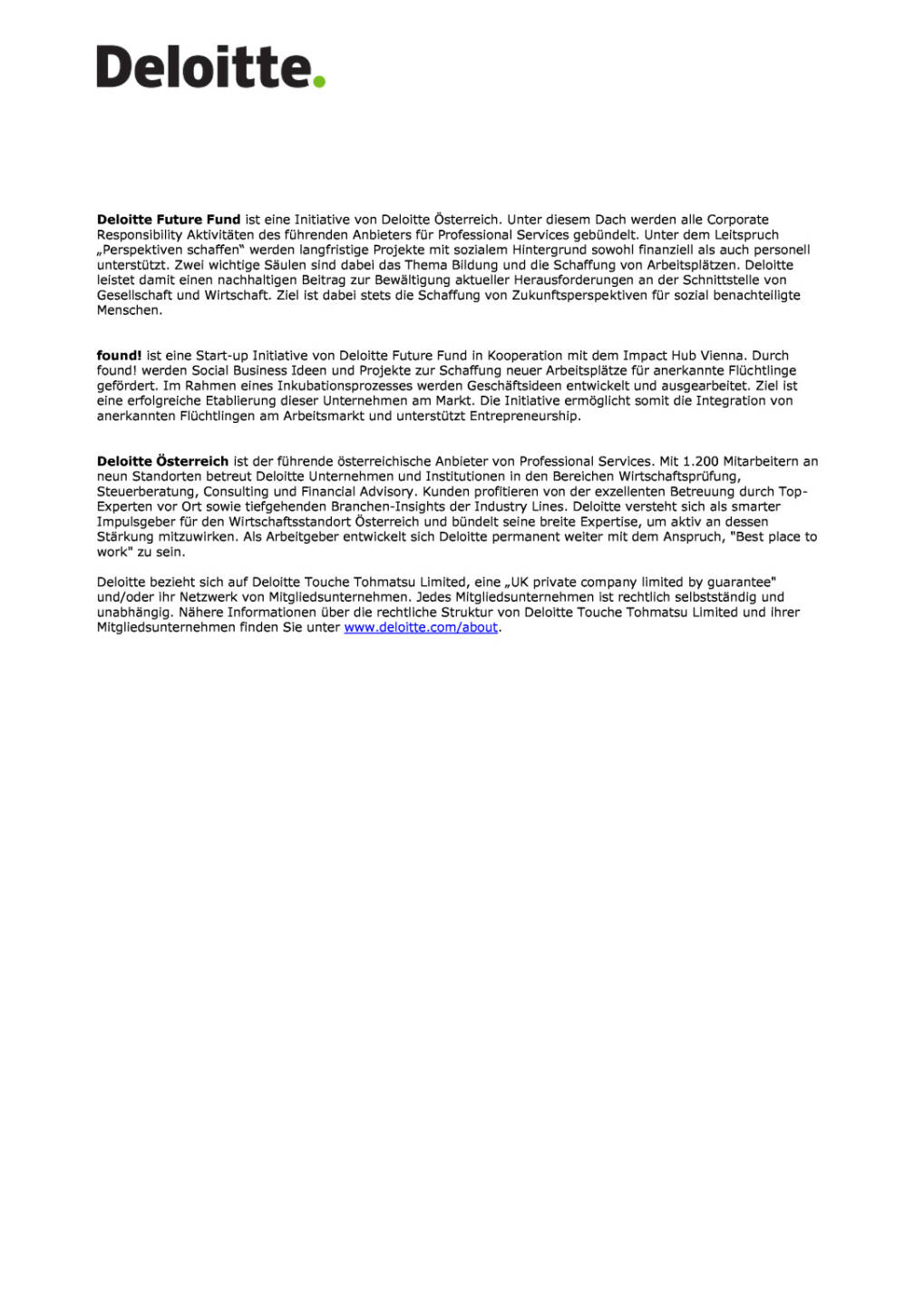 Deloitte Future Fund: 1 Million Euro und 10.000 Arbeitsstunden f&uuml;r soziale Projekte, Seite 3/3, komplettes Dokument unter http://boerse-social.com/static/uploads/file_1263_deloitte_future_fund_1_million_euro_und_10000_arbeitsstunden_fur_soziale_projekte.pdf