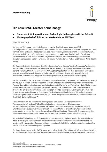 Die neue RWE-Tochter heißt innogy, Seite 1/3, komplettes Dokument unter http://boerse-social.com/static/uploads/file_1288_die_neue_rwe-tochter_heisst_innogy.pdf (29.06.2016) 