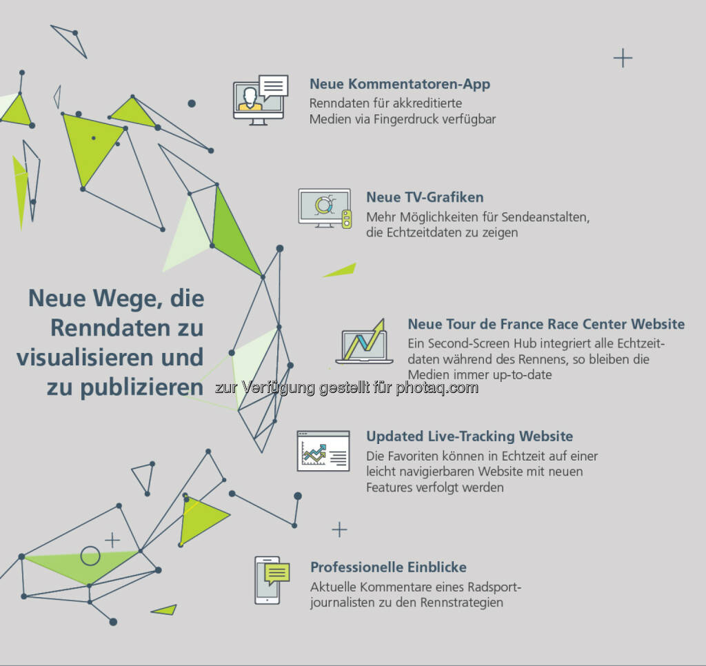 Grafik Dimension Data und A.S.O. präsentieren digitale Technologien und Applikationen der nächsten Generation für die Tour de France : Fotocredit (c) Dimension Data, © Aussender (29.06.2016) 