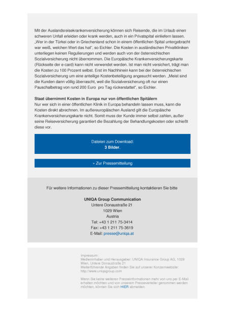 Uniqa: Kosten bei Krankheit im Ausland, Seite 2/2, komplettes Dokument unter http://boerse-social.com/static/uploads/file_1339_uniqa_kosten_bei_krankheit_im_ausland.pdf (06.07.2016) 