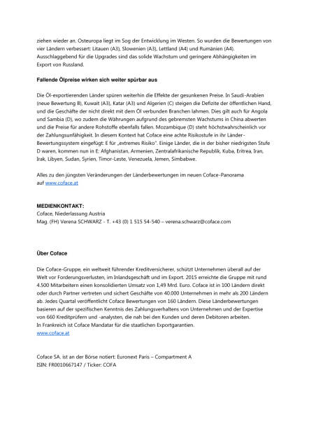 Coface: Risiken weltweit auf Höchststand, Seite 2/2, komplettes Dokument unter http://boerse-social.com/static/uploads/file_1340_coface_risiken_weltweit_auf_hochststand.pdf (06.07.2016) 