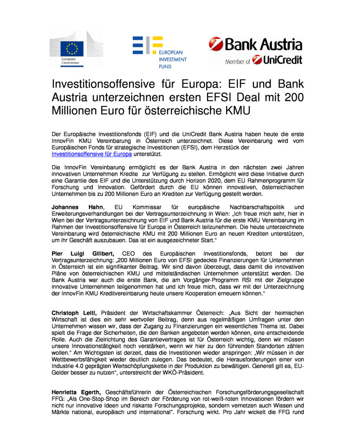Bank Austria: Investitionsoffensive für Europa, Seite 1/3, komplettes Dokument unter http://boerse-social.com/static/uploads/file_1360_bank_austria_investitionsoffensive_fur_europa.pdf