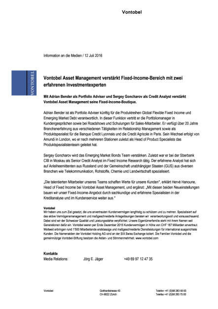 Vontobel Asset Management verstärkt Fixed-Income-Bereich mit zwei Investmentexperten, Seite 1/2, komplettes Dokument unter http://boerse-social.com/static/uploads/file_1383_vontobel_asset_management_verstarkt_fixed-income-bereich_mit_zwei_investmentexperten.pdf (12.07.2016) 