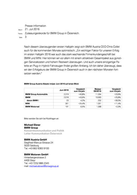 BMW Group Austria auf Rekordkurs, Seite 3/4, komplettes Dokument unter http://boerse-social.com/static/uploads/file_1457_bmw_group_austria_auf_rekordkurs.pdf (21.07.2016) 