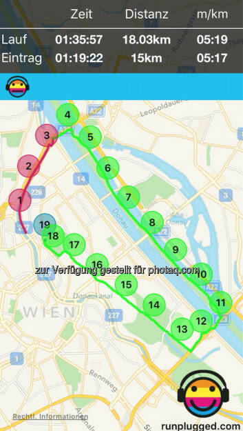 18km via http://www.runplugged.com/app (25.07.2016) 