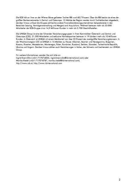 RZB: Reduktion Uniqa-Beteiligung, Seite 2/2, komplettes Dokument unter http://boerse-social.com/static/uploads/file_1482_rzb_reduktion_uniqa-beteiligung.pdf (25.07.2016) 