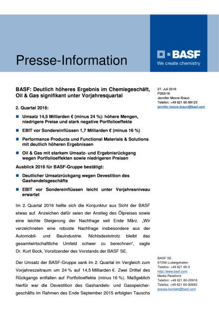 BASF: 2. Quartal 2016, Seite 1/6, komplettes Dokument unter http://boerse-social.com/static/uploads/file_1492_basf_2_quartal_2016.pdf (27.07.2016) 