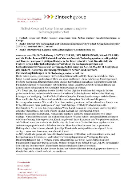 FinTech Group und Rocket Internet starten strategische Technologiepartnerschaft, Seite 1/2, komplettes Dokument unter http://boerse-social.com/static/uploads/file_1502_fintech_group_und_rocket_internet_starten_strategische_technologiepartnerschaft.pdf (27.07.2016) 