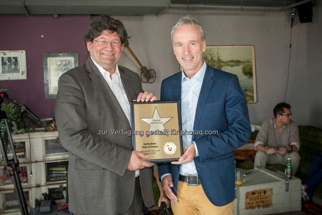 Stefan Zapotocky (Ex-Wiener Börse-CEO), Christian Drastil (BSN), © Martina Draper/photaq (27.07.2016) 